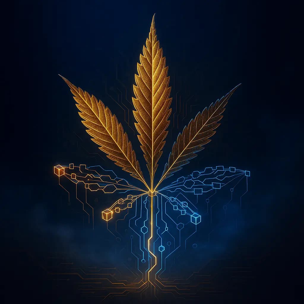 Crypto cannabis leaf