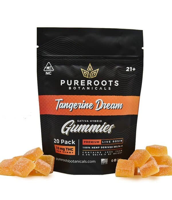 Tangerine Dream Delta 9 Gummies With Packaging