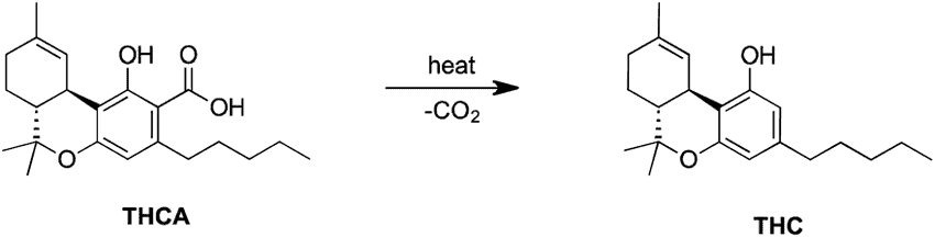 THCA Decarboxylation Process